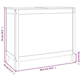Laundry Box White 88.5x44x76 cm Solid Wood Pine - Extra Image