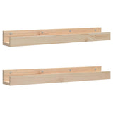 Wall Shelves 2 pcs 80x12x9 cm Solid Wood Pine