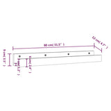 Wall Shelves 2 pcs 80x12x9 cm Solid Wood Pine - Extra Image