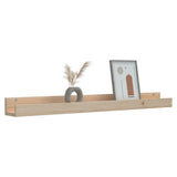 Wall Shelves 2 pcs 110x12x9 cm Solid Wood Pine - Close-Up Angle