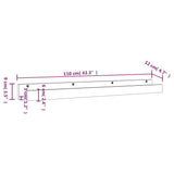 Wall Shelves 2 pcs 110x12x9 cm Solid Wood Pine - Extra Image