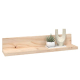 Wall Shelves 2 pcs 50x11x9 cm Solid Wood Pine - Rear View