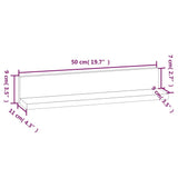 Wall Shelves 2 pcs 50x11x9 cm Solid Wood Pine