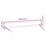 Wall Shelves 2 pcs 80x11x9 cm Solid Wood Pine
