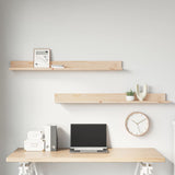Wall Shelves 2 pcs 110x11x9 cm Solid Wood Pine - 45-Degree Angle
