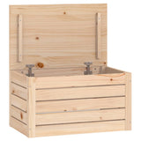 Storage Box 59.5x36.5x33 cm Solid Wood Pine - Front View