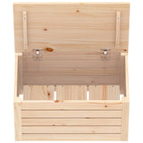 Storage Box 59.5x36.5x33 cm Solid Wood Pine - Low Angle