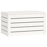 Storage Box White 59.5x36.5x33 cm Solid Wood Pine - Top-Down View