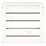 Storage Box White 59.5x36.5x33 cm Solid Wood Pine - Rear View