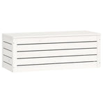 Storage Box White 89x36.5x33 cm Solid Wood Pine
