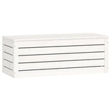 Storage Box White 89x36.5x33 cm Solid Wood Pine - Top-Down View