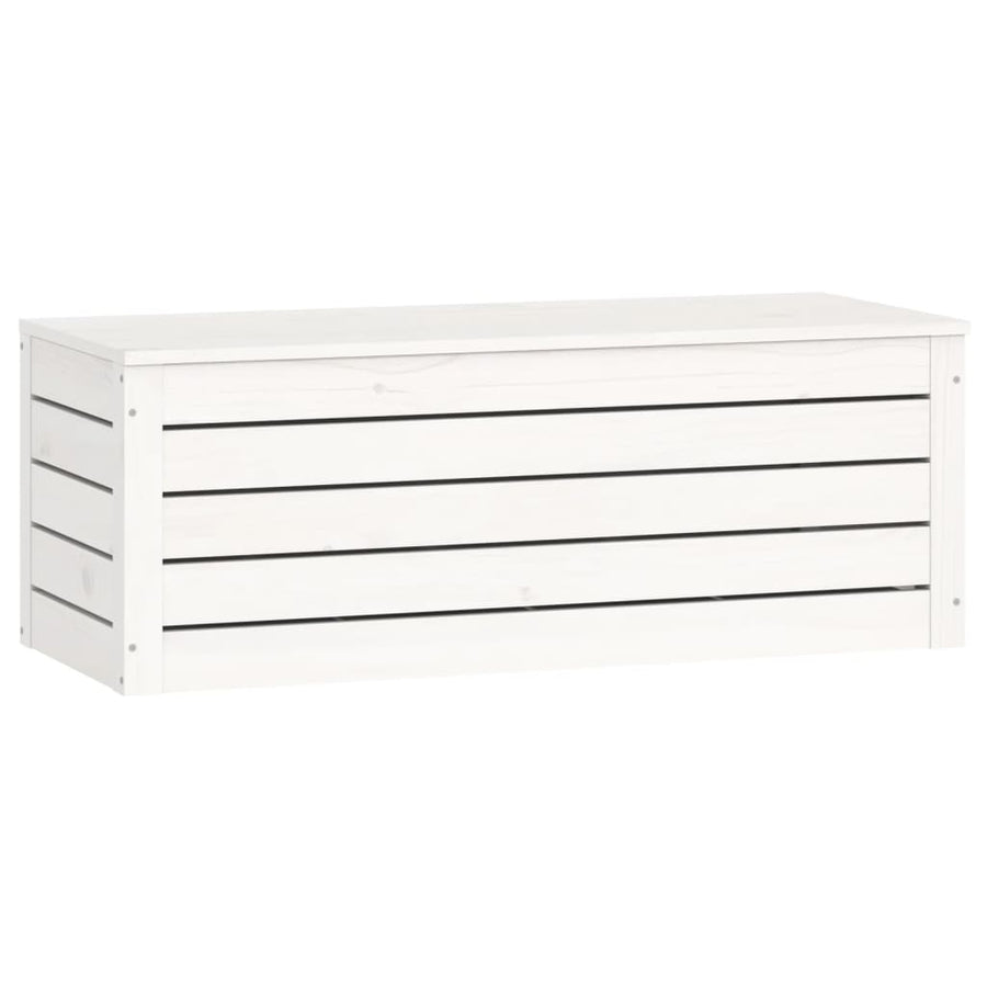 Storage Box White 89x36.5x33 cm Solid Wood Pine
