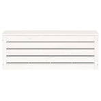 Storage Box White 89x36.5x33 cm Solid Wood Pine