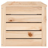 Storage Box 109x36.5x33 cm Solid Wood Pine - Rear View