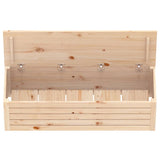Storage Box 109x36.5x33 cm Solid Wood Pine - Close-Up Angle