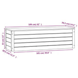 Storage Box 109x36.5x33 cm Solid Wood Pine