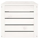 Storage Box White 109x36.5x33 cm Solid Wood Pine - Rear View