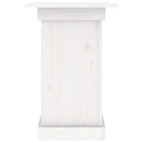 Flower Stand White 40x40x60 cm Solid Wood Pine - 45-Degree Angle