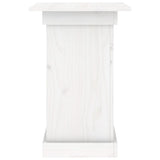 Flower Stand White 40x40x60 cm Solid Wood Pine