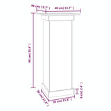 Flower Stand 40x40x90 cm Solid Wood Pine