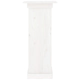 Flower Stand White 40x40x90 cm Solid Wood Pine