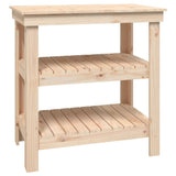 Work Bench 78.5x50x80 cm Solid Wood Pine - Front View