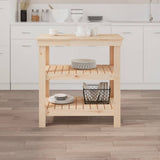 Work Bench 78.5x50x80 cm Solid Wood Pine - Side View