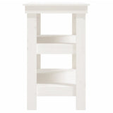 Work Bench White 78.5x50x80 cm Solid Wood Pine - Rear View