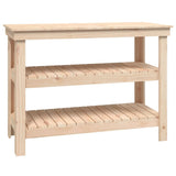 Work Bench 110.5x50x80 cm Solid Wood Pine - Front View