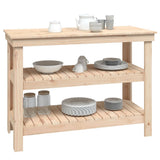 Work Bench 110.5x50x80 cm Solid Wood Pine