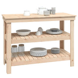 Work Bench 110.5x50x80 cm Solid Wood Pine - Top-Down View