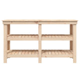Work Bench 142.5x50x80 cm Solid Wood Pine - Top-Down View