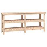 Work Bench 181x50x80 cm Solid Wood Pine - Front View