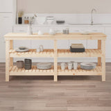 Work Bench 181x50x80 cm Solid Wood Pine - Side View