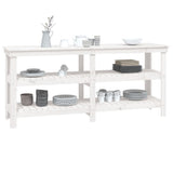 Work Bench White 181x50x80 cm Solid Wood Pine