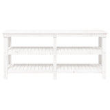 Work Bench White 181x50x80 cm Solid Wood Pine - 45-Degree Angle