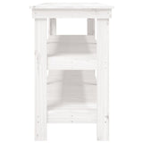 Work Bench White 181x50x80 cm Solid Wood Pine