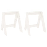 Stools 2 pcs White 40x40x45 cm Solid Wood Pine