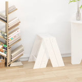 Stools 2 pcs White 40x40x45 cm Solid Wood Pine - Side View