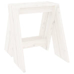 Stools 2 pcs White 40x40x45 cm Solid Wood Pine