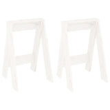 Stools 2 pcs White 40x40x60 cm Solid Wood Pine