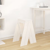 Stools 2 pcs White 40x40x60 cm Solid Wood Pine - Side View