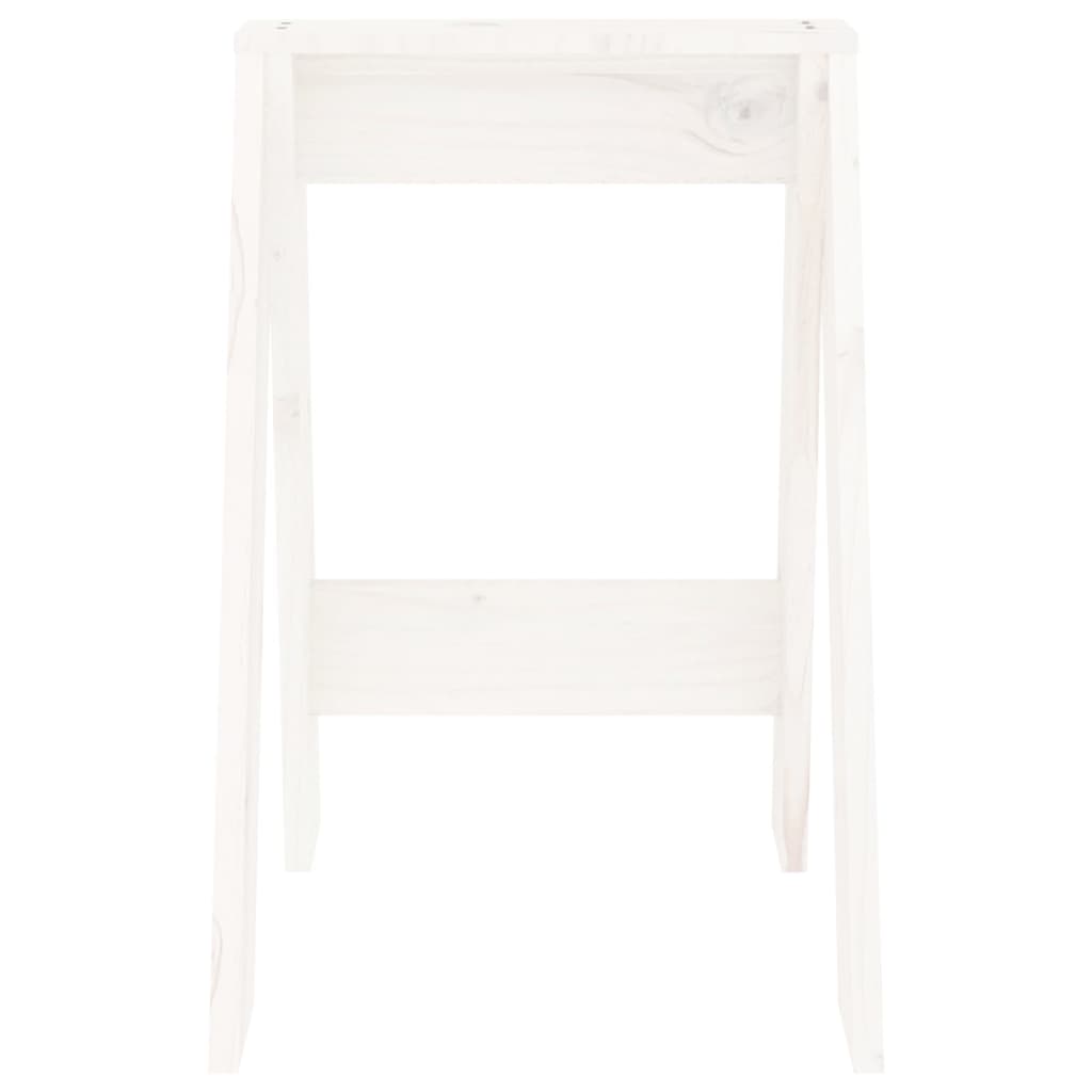 Stools 2 pcs White 40x40x60 cm Solid Wood Pine