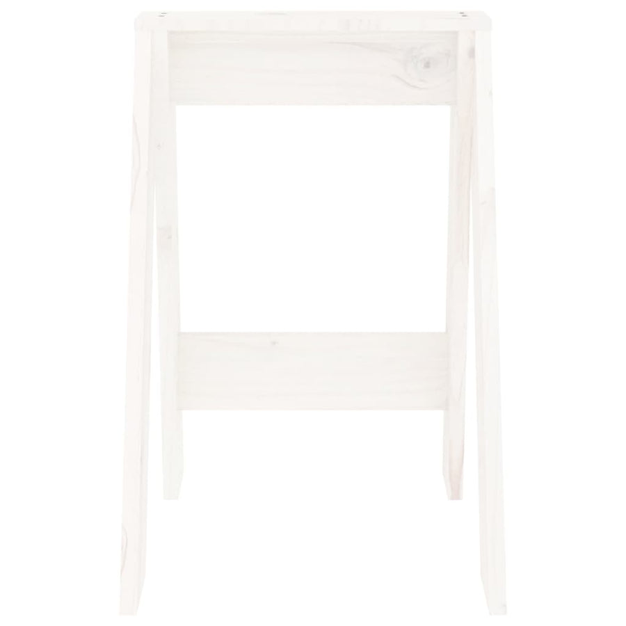 Stools 2 pcs White 40x40x60 cm Solid Wood Pine