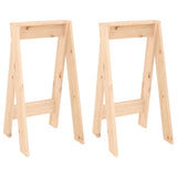 Stools 2 pcs 40x40x75 cm Solid Wood Pine - Front View