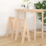 Stools 2 pcs 40x40x75 cm Solid Wood Pine