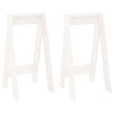 Stools 2 pcs White 40x40x75 cm Solid Wood Pine