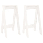 Stools 2 pcs White 40x40x75 cm Solid Wood Pine