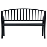 Garden Bench Black 120 cm Steel