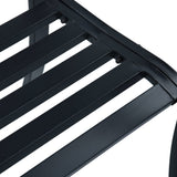 Garden Bench Black 120 cm Steel - 45-Degree Angle